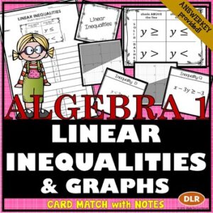 Linear Inequalities Card Match with Notes