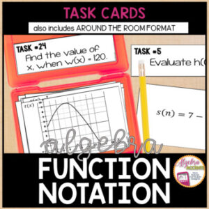 Function Notation Task Cards
