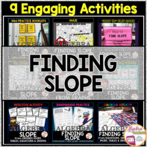 BACK TO SCHOOL | ALGEBRA 1 Finding SLOPE Bundle