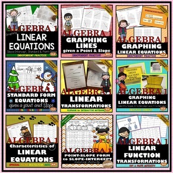 BACK TO SCHOOL | ALGEBRA 1 LINEAR EQUATIONS | FUNCTIONS Bundle ...
