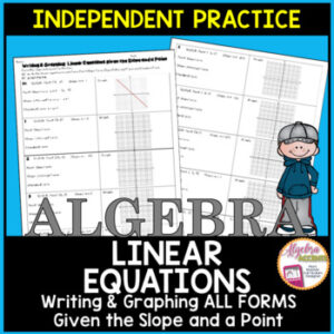 Writing Linear Equations given the Slope and a Point