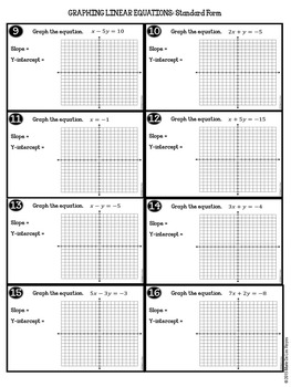 Graphing Linear Equations Worksheet – Algebra Accents
