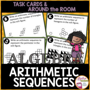 Writing Arithmetic Sequences from Patterns Task Cards