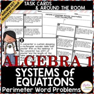 Writing and Solving Systems of Equations Perimeter Word Problems