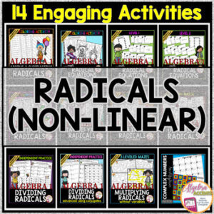 BACK TO SCHOOL | ALGEBRA 1 RADICALS (Non-Linear) Bundle