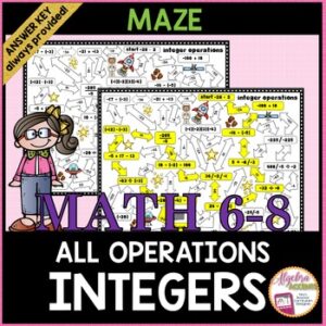 Integer Operations Maze Mixed Practice