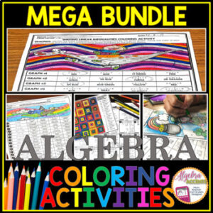 BACK TO SCHOOL | Algebra 1 Curriculum | Math Coloring Activities MEGA Bundle
