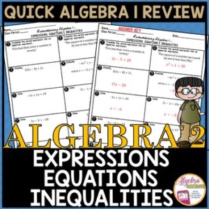 Simplifying Expressions | Solving Equations | Inequalities Review