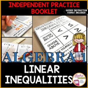 Graphing Linear Inequalities Independent Practice Foldable Booklet