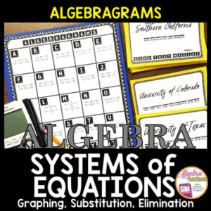 Systems of Equations Game Activity