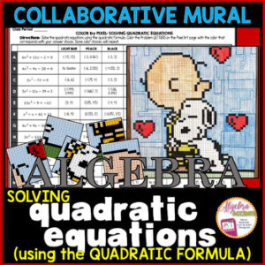 VALENTINES DAY Quadratic Formula | Solving  Quadratic Equations Algebra Activity