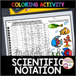Scientific Notation | Converting Standard to Scientific Coloring Activity