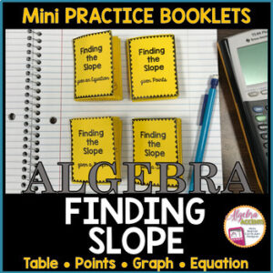 Finding Slope from Tables Graphs Points and Equations Practice Foldable Booklets
