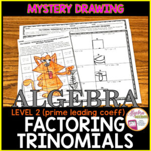 Factoring Trinomials | Prime Leading Coefficient | Mystery Picture Drawing