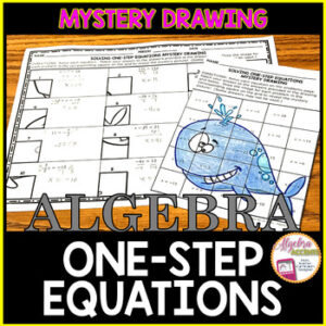 Solving One Step Equations Algebra 1 Math Mystery Picture Drawing