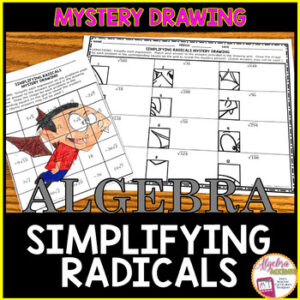 Halloween Algebra 1 Simplifying Radicals without Variables Math Activity