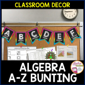 BACK TO SCHOOL | Algebra ABC Bunting Classroom Decor