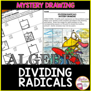 Dividing Radicals Mystery Picture Drawing