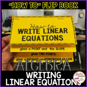 Writing Linear Equations "How to" Flip Book for Student Notes