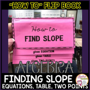 Finding Slope "How to" Flip Book for Student Notes