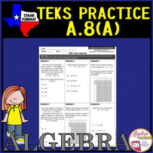 Algebra 1 STAAR TEKS A.8A Solving Quadratic Equations