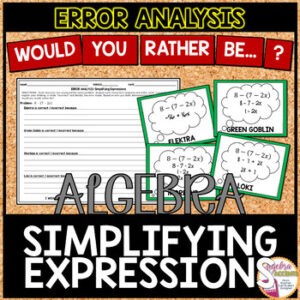Simplifying Algebraic Expressions | Distributive Property | Error Analysis