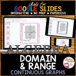 GOOGLE SLIDES Identifying the Domain and Range | Continuous Graphs