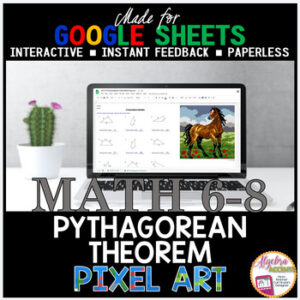 Google Sheets Digital Pixel Art Math Pythagorean Theorem