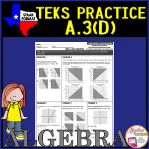 Algebra 1 STAAR TEKS A.3D Linear Inequalities