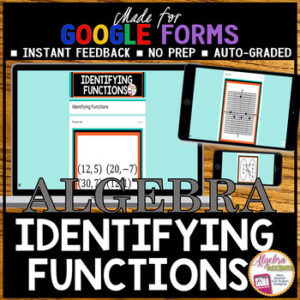 GOOGLE FORMS Algebra 1 Function or Not Digital Task Cards