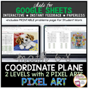 Google Sheets Digital Pixel Art Math Identifying Points on the Coordinate Plane