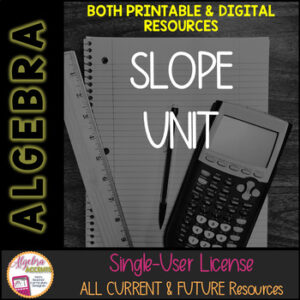 BACK TO SCHOOL | Algebra 1 Curriculum | Slope Unit | Printable and Digital