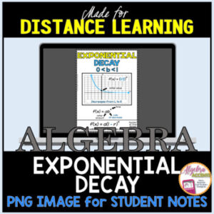 Exponential Decay Notes Image for Algebra Digital Learning