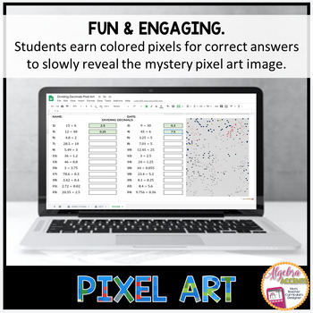 Google Sheets Digital Pixel Art Math Dividing Decimals – Algebra Accents
