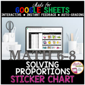Google Sheets Math Solving Proportions STICKER CHART
