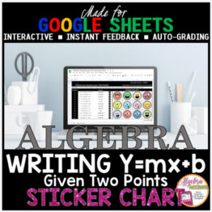 Google Sheets Sticker Chart Writing Linear Equations from Two Points