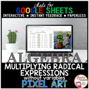 Google Sheets Digital Pixel Art Math Multiplying Radicals Without Variables