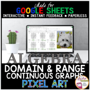Google Sheets Digital Pixel Art Domain and Range of Continuous Graphs