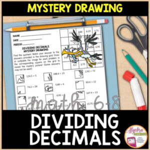 Dividing Decimals Math Mystery Picture Drawing