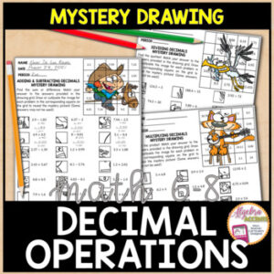 Decimal Operations Mystery Picture | Adding Subtracting Multiplying Dividing