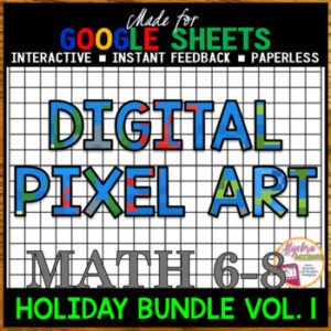 BACK TO SCHOOL | Digital Pixel Art PRE ALGEBRA Holiday Bundle Volume 1