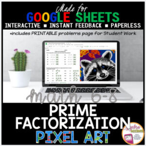 Google Sheets Digital Pixel Art Math Prime Factorization