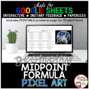 Google Sheets Geometry Digital Pixel Art  Midpoint Formula