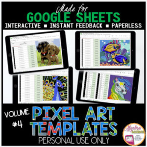 BACK TO SCHOOL | DIY Digital Pixel Art Templates Volume 4 EDITABLE Bundle