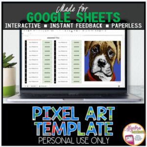 GOOGLE SHEETS DIY Digital Pixel Art Template EDITABLE | Boxer