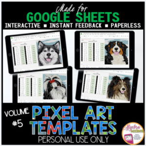 BACK TO SCHOOL | DIY Digital Pixel Art Templates Volume 5 EDITABLE Bundle