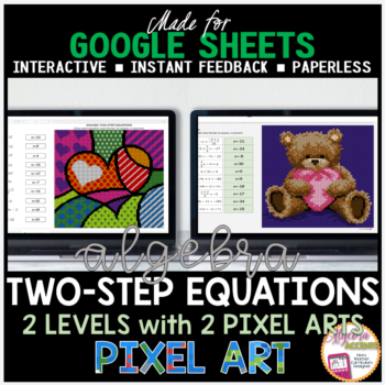 VALENTINES DAY Math | Algebra 1 Solving Two Step Equations Digital ...