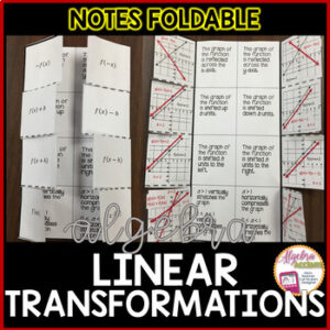 Graphing Linear Transformations Foldable